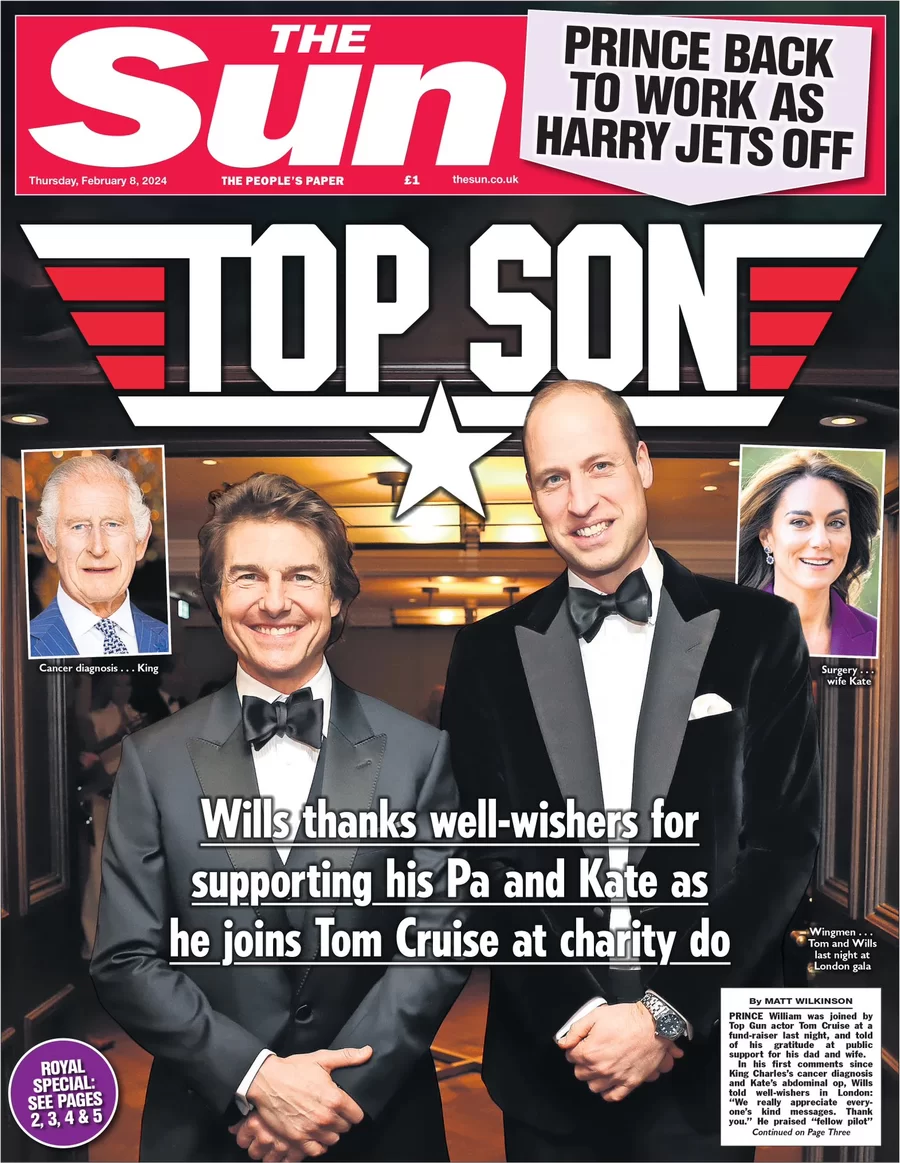 The Sun - Prince back at work: Top Son 