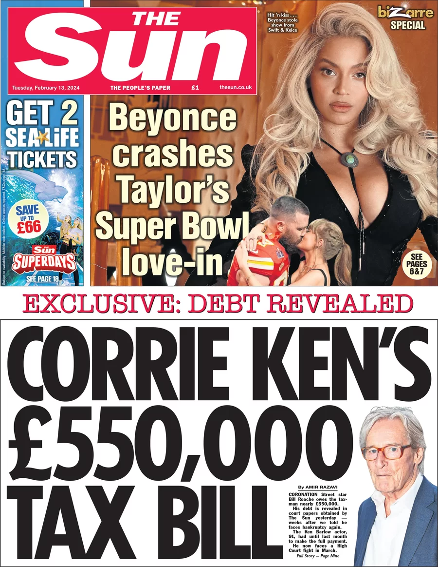 The Sun - Corrie Ken’s £500K tax bill 