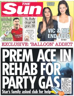 The Sun – Premier League ace in rehab for party gas 