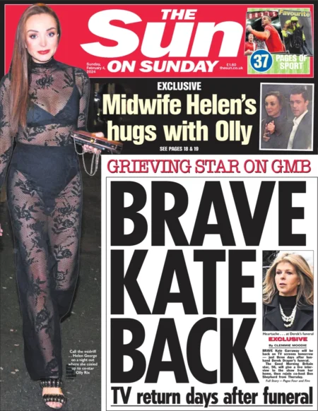 The Sun On Sunday – Brave Kate back