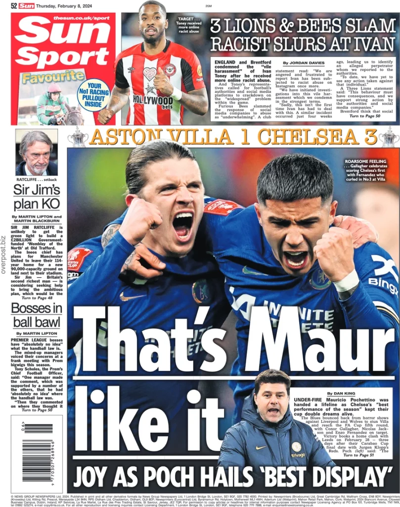 Sun Sport – Aston Villa 1-3 Chelsea: That’s Maur like it Sun Sport – Aston Villa 1-3 Chelsea: That’s Maur like it