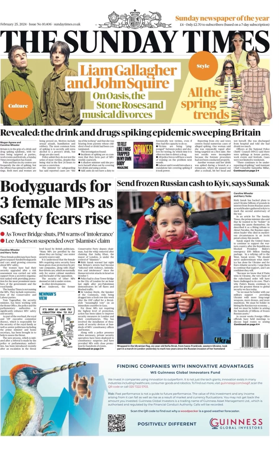 The Sunday Times - Bodyguards for 3 female MPs as safety fears rise