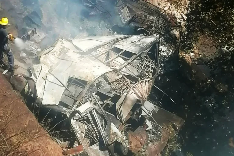 Bus plunges off bridge killing 45 in South Africa