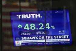 Donald Trump media firm soars in stock market debut