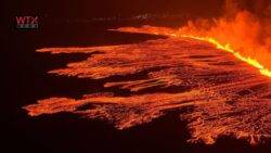 Iceland Reykjanes Volcano eruption near Grindavik and the blue lagoons