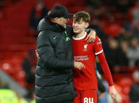 We want to give him the best send-off we can - Said Connor Bradley and getting a famous hug by Klopp at Anfield.