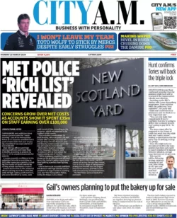 CITY AM – Met Police ‘rich list’ revealed 