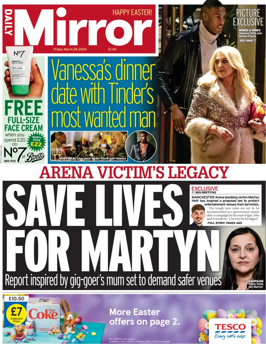 Daily Mirror - Arena victims legacy: Save lives for Martyn 
