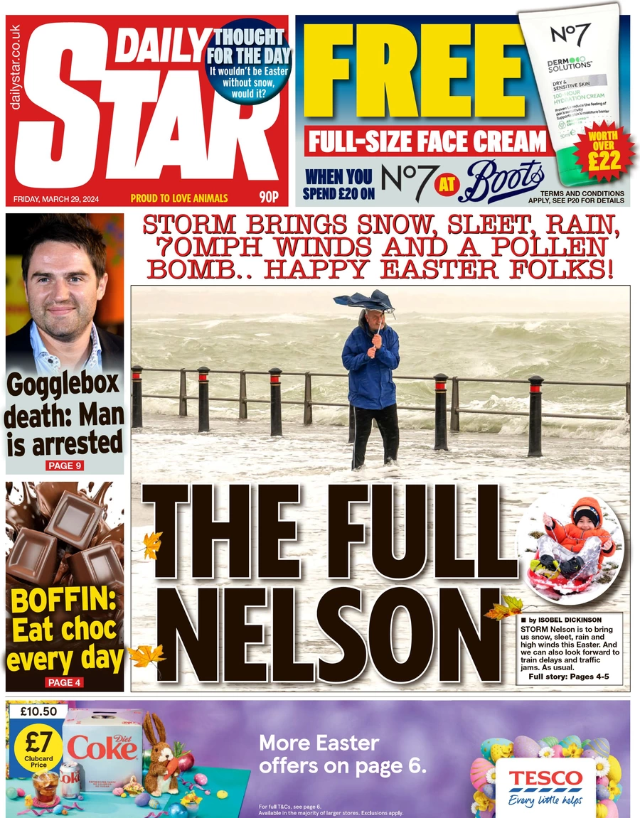 Daily Star - Storm brings snow, sleet, rain: The full Nelson 