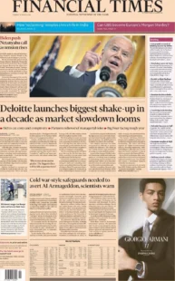 FT – Deloitte launches biggest shake up in a decade as market slowdown looms 