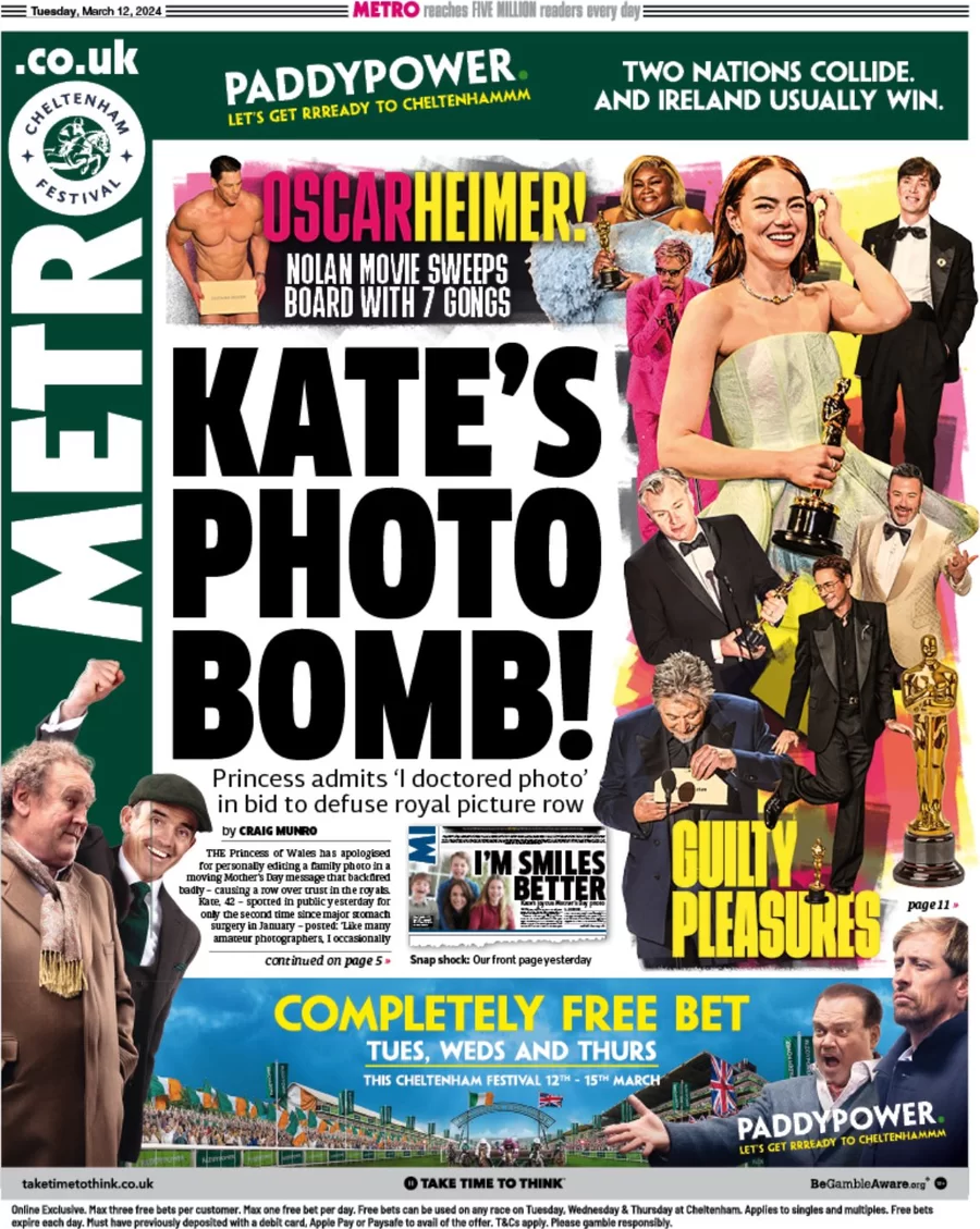 Metro - Kate’s photobomb 