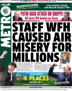 The Metro – Staff WFH caused air misery for millions 