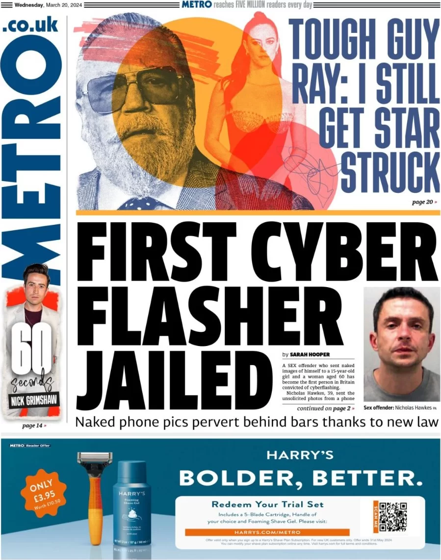 Metro - First cyber flasher jailed 