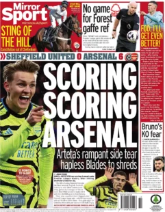Mirror Sport – Sheffield 0-6 Arsenal: Scoring Scoring Arsenal 