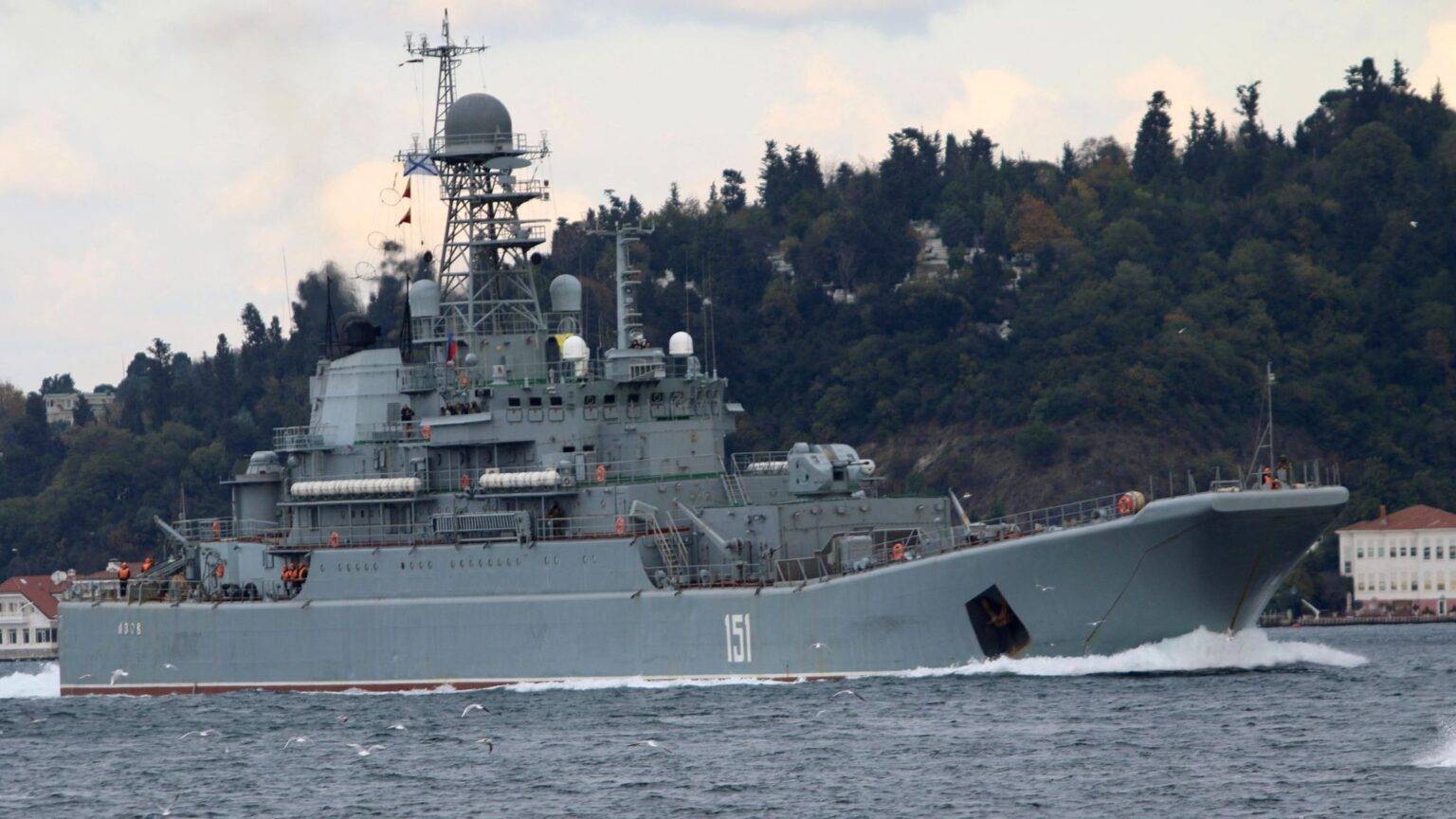 Ukraine war: Two Russian landing ships hit off Crimea, officials say
