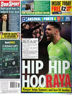 Star Sport – Arsenal 1-0 Porto: Hip Hip HoRAYA