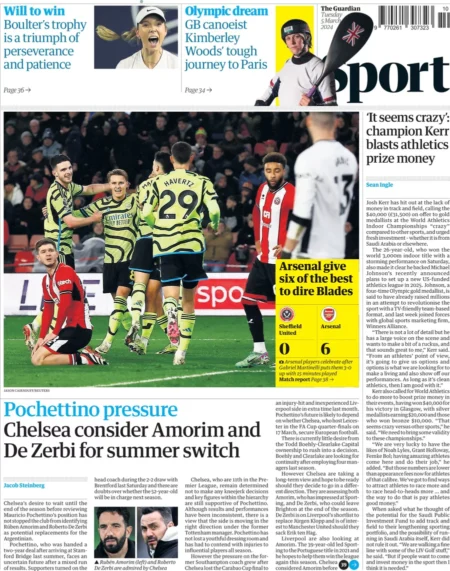 Guardian Sport – Arsenal give six of the best to dire blades