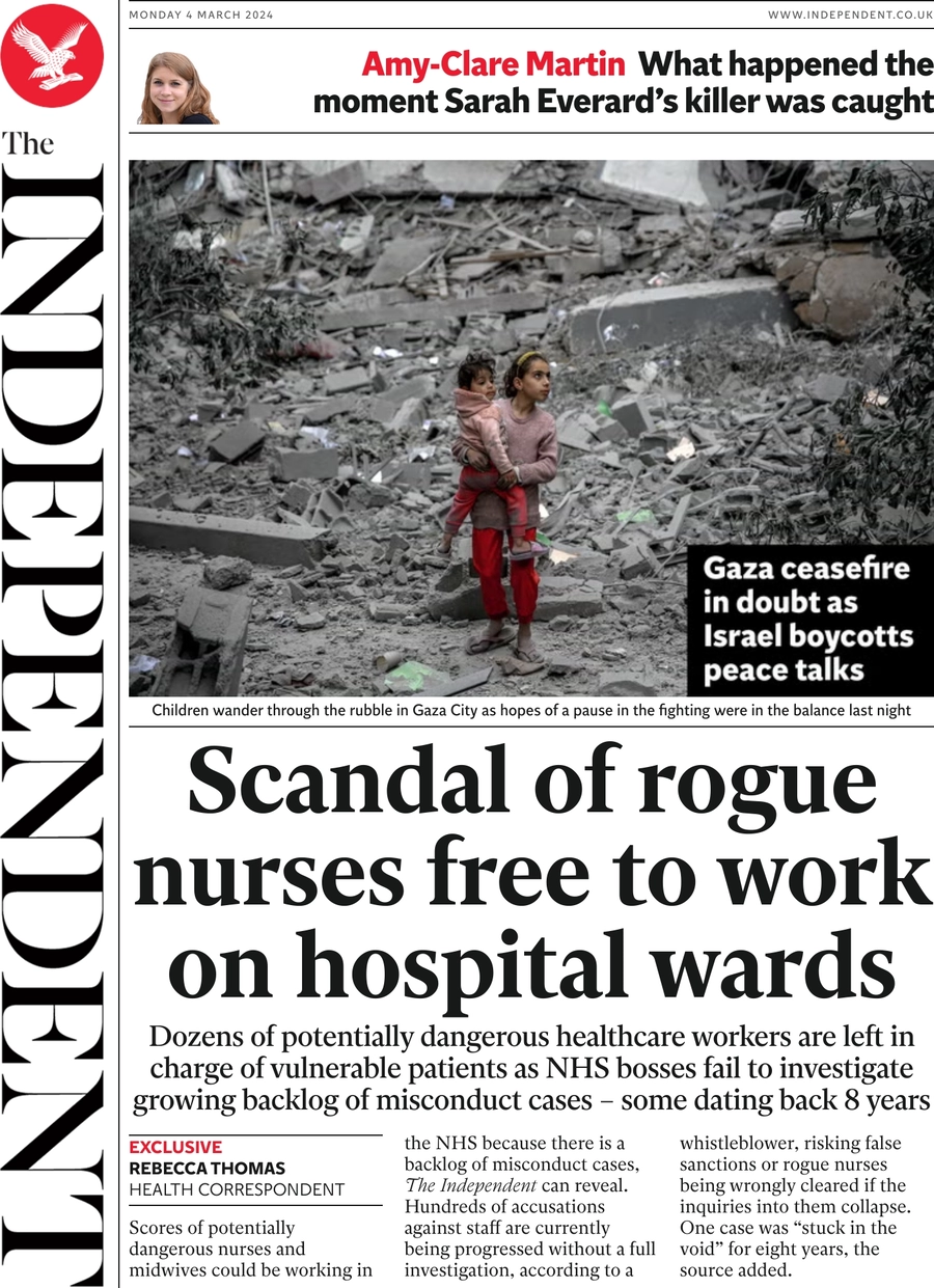 The Independent - Scandal of rouge nurses free to work on hospital wards