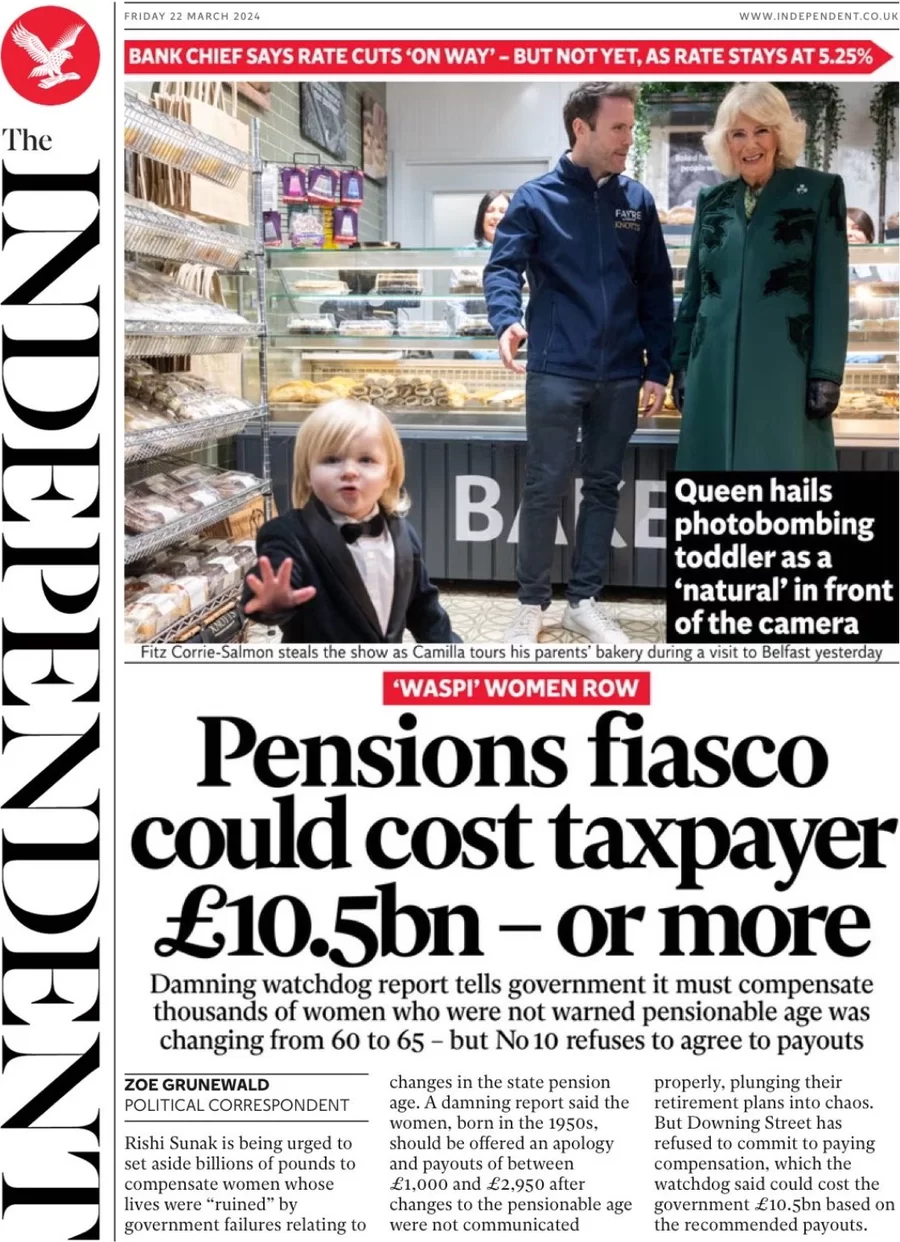 The Independent - Pensions fiasco could cost taxpayer £10.5bn - or more