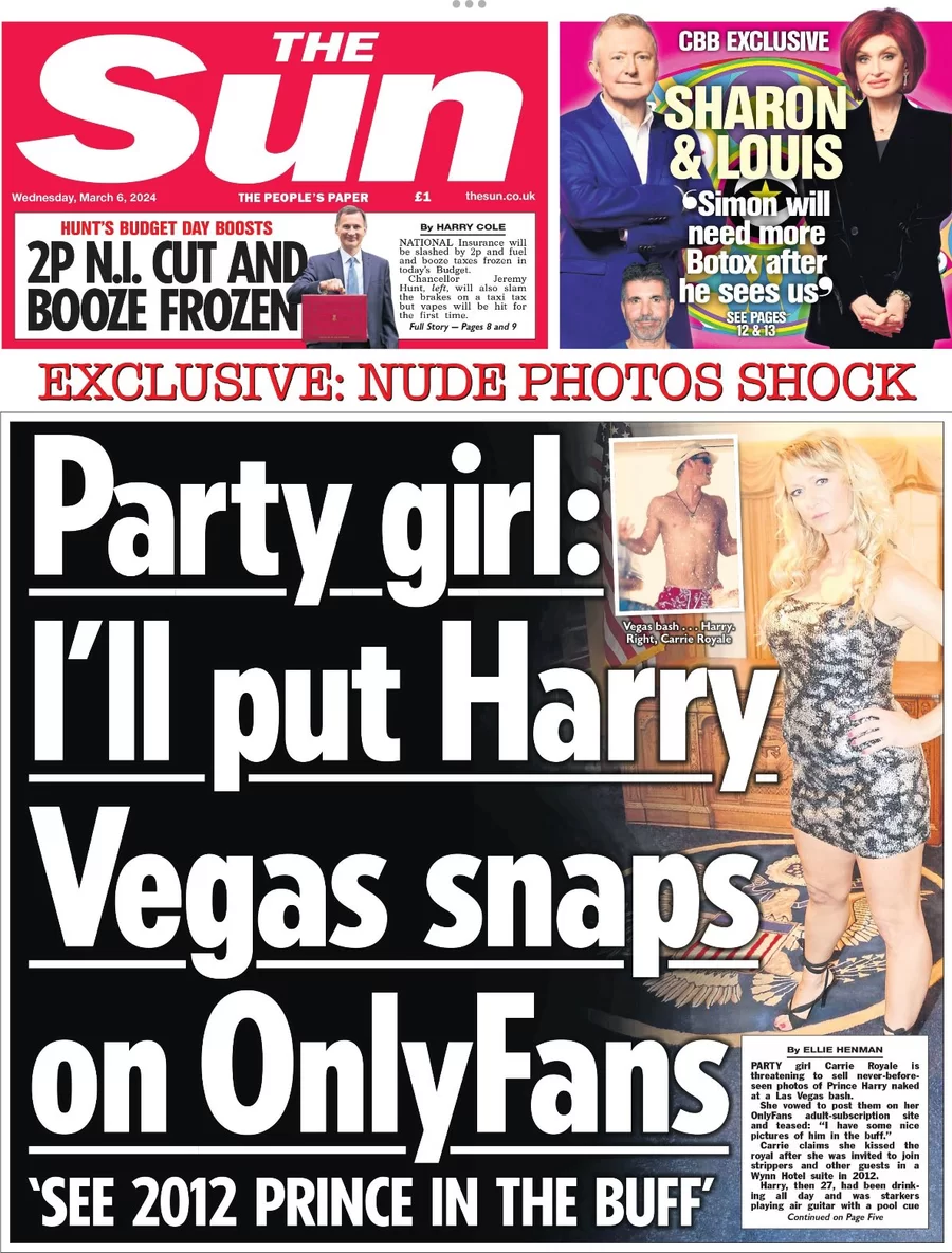 The Sun - Party girl: I’ll put Harry party pictures on OnlyFans