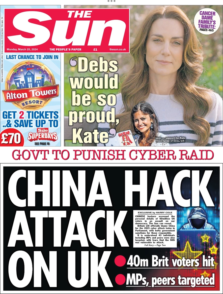 The Sun - China hack attack 