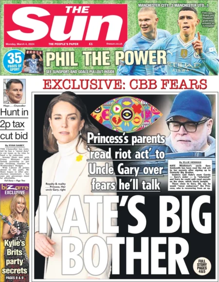 The Sun - Kate’s Big Brother: Fear uncle Gary will talk 