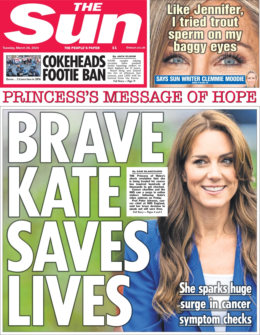 The Sun - Brave Kate saves lives