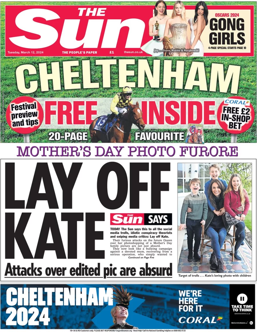 The Sun - Mother’s Day photo furore: Lay off Kate