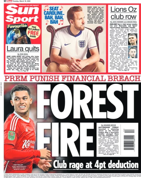 Sun Sport – Prem punish financial breach: Forest fire