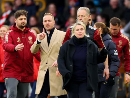 Arsenal boss Jonas Eidevall responds to Emma Hayes accusing him of ‘male aggression’ in Women’s League Cup final
