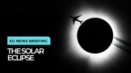 A total solar eclipse traverses North America
