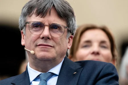 Carles Puigdemont is taking his election campaign to France