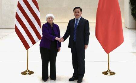 US Treasury Secretary Janet Yellen arrives in Beijing