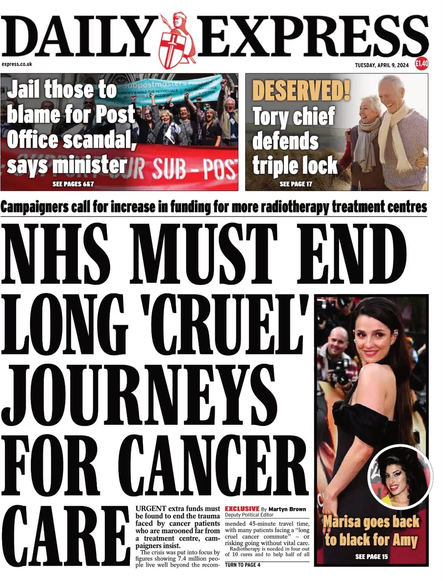 Daily Express - NHS must end long cruel journeys for cancer care 
