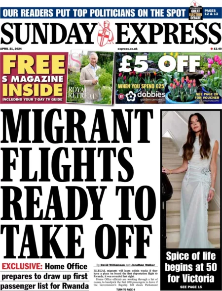 Sunday Express - Migrant flights ready to take off 