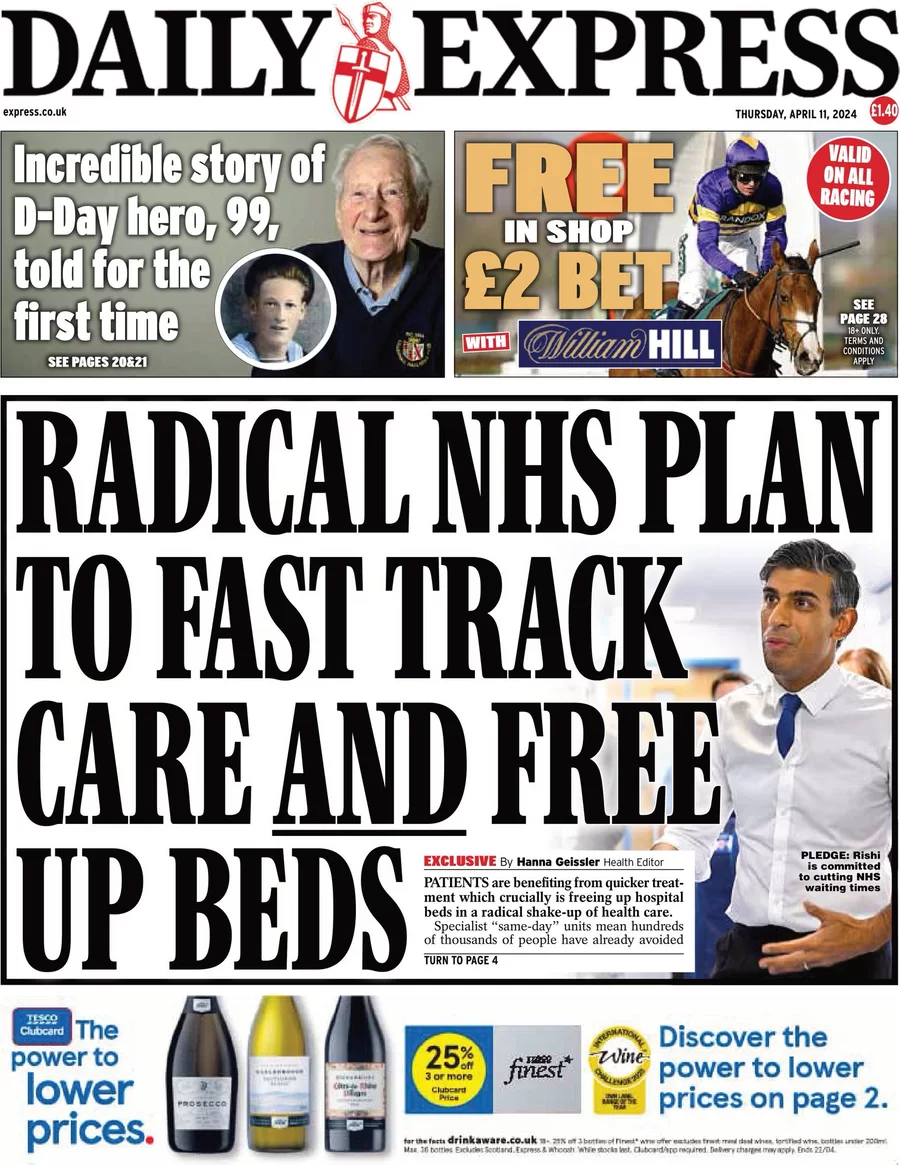 Daily Express - Radical NHS plan to fast track care and free up beds