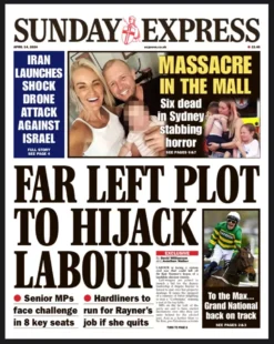 Sunday Express – Far left plan to hijack Labour 