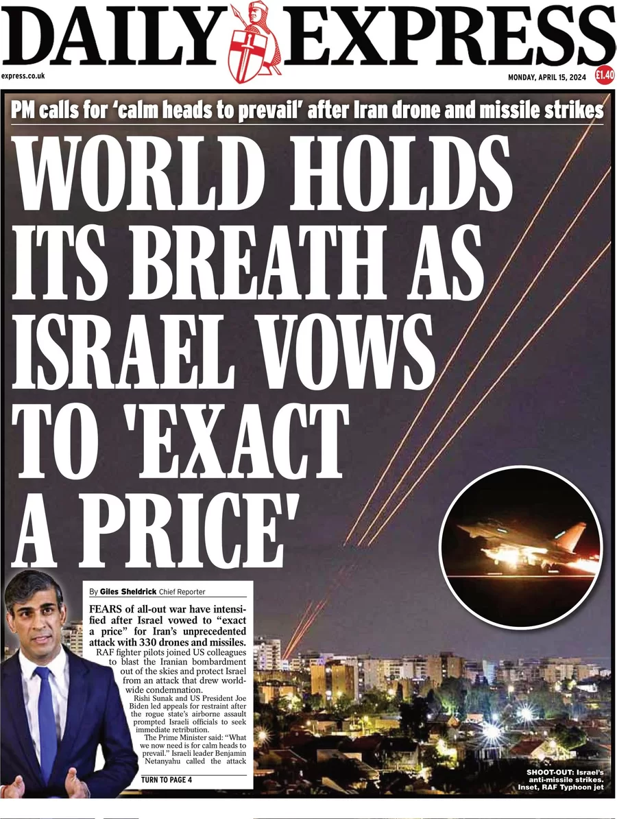 Daily Express - World holds its breath as Israel vows to ‘exact a price’