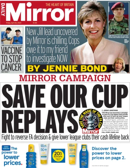 Daily Mirror - Save our FA Cup replays 