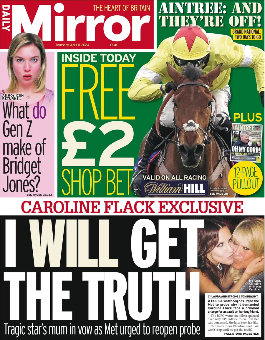 Daily Mirror - Caroline Flack: I will get the truth 
