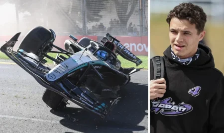 Lando Norris aims dig at George Russell over Fernando Alonso crash at Australian Grand Prix