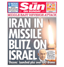 The Sun On Sunday – Iran in missile blitz on Israel 