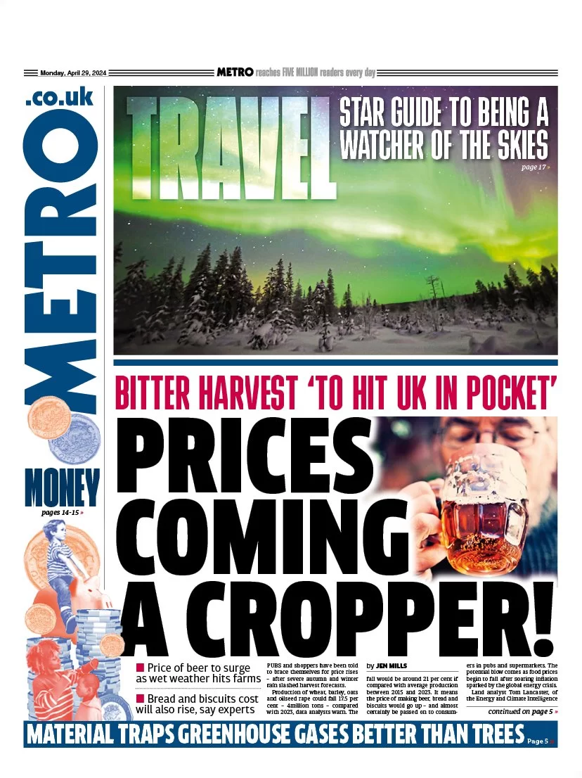Metro - Prices coming a cropper 