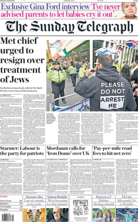The Sunday Telegraph - Met Chief urged to resign over treatment of Jews 