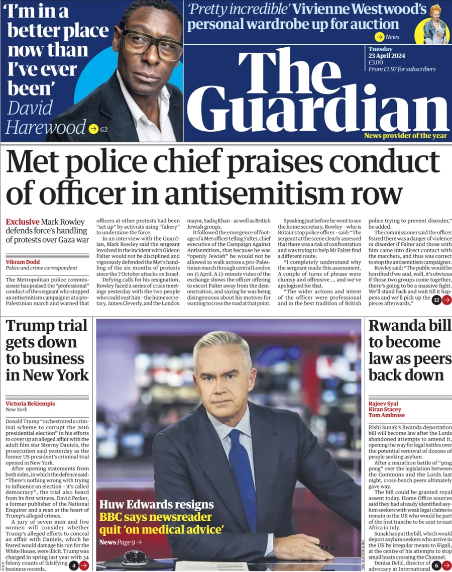The Guardian - Met Police chief praises conduct of officer in antisemitism row