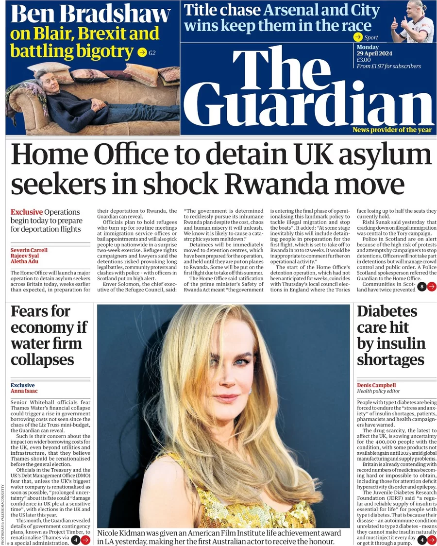 The Guardian - Home Office to detain UK asylum seekers in shock Rwanda move 