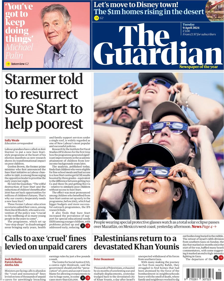 The Guardian - Starmer told to resurrect Sure Start to help poorest 