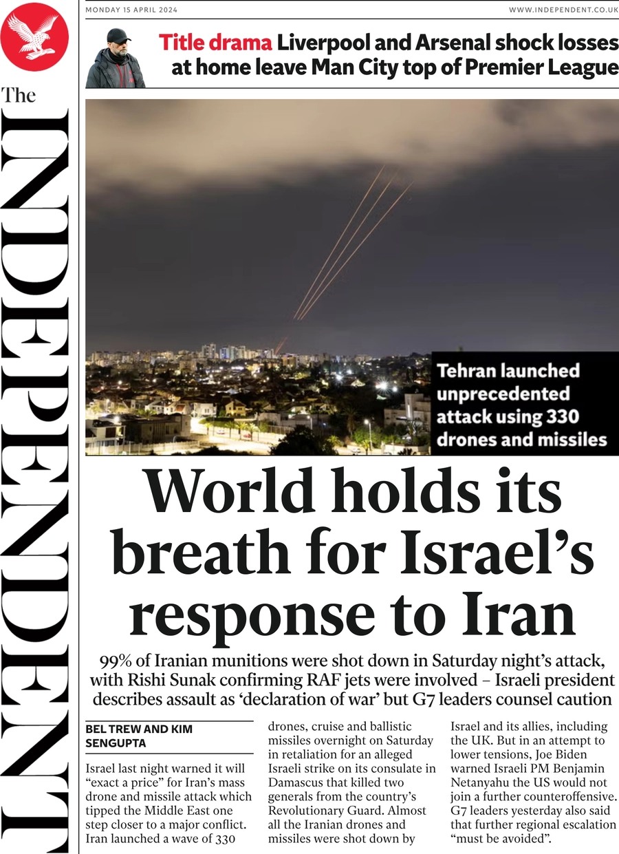 The Independent - World holds its breath for Israel’s response to Iran