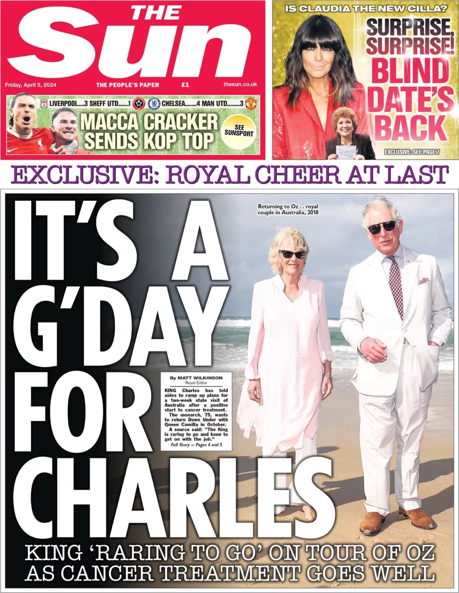 The Sun - It’s a G’Day for Charles 