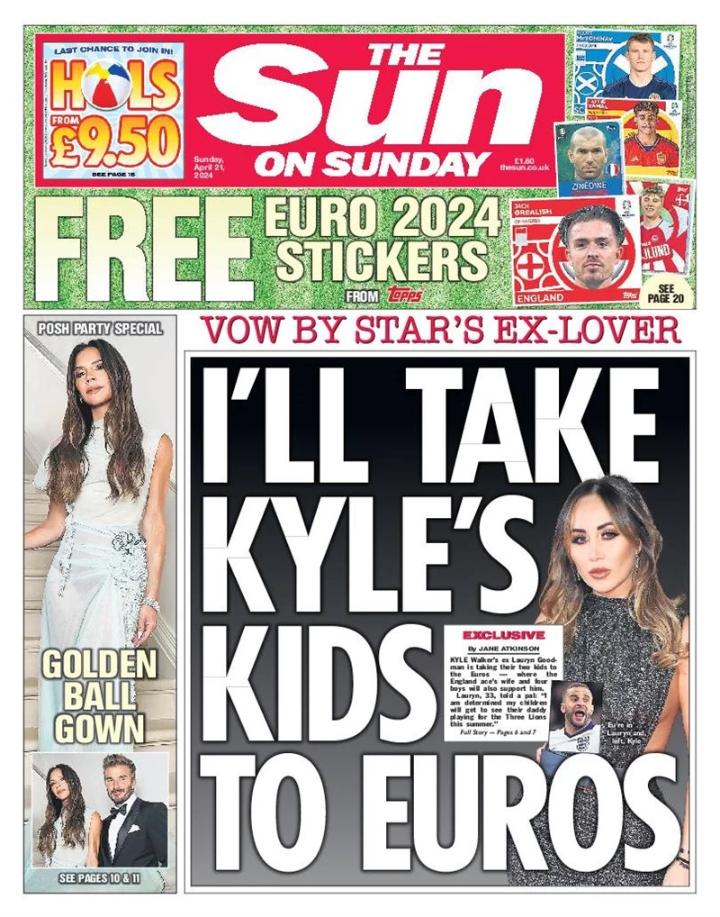 The Sun On Sunday - I’ll take Kyle’s kids to the Euros